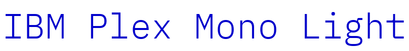 IBM Plex Mono Light font